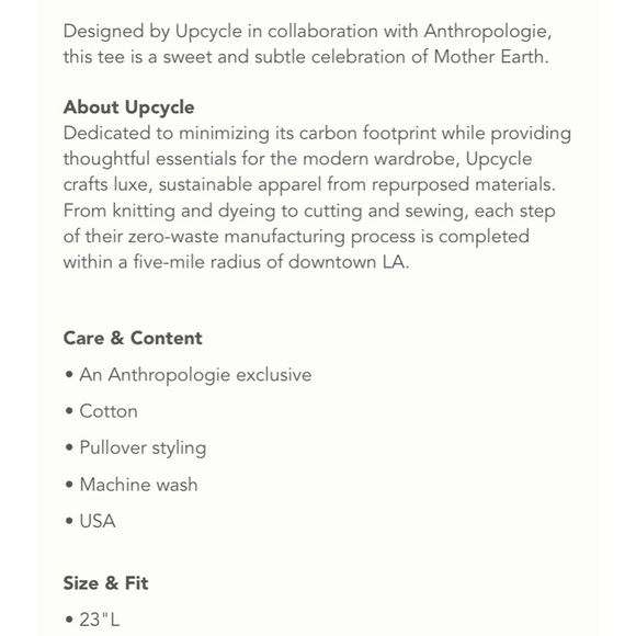 Upcycle x Anthropologie Love Earth Graphic Tee - Picture 5 of 5